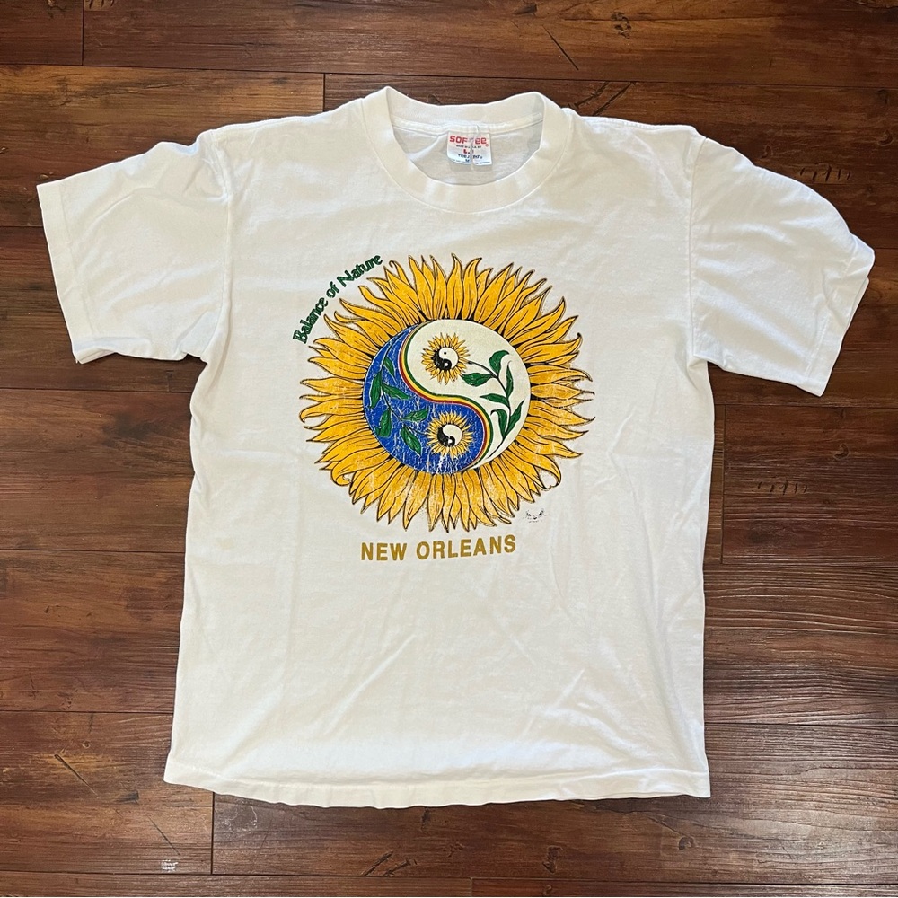 Vintage Single Stitch Puff Print New Orleans Balance of Nature T-Shirt
